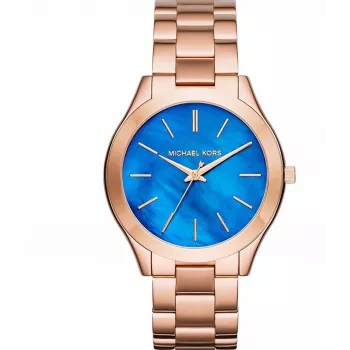 Relógio cronógrafo de mulher Michael Kors Bradshaw MK3494 42mm ouro rosa aço inoxidável
