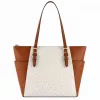 Mala de ombro Michael Kors Cece Vanilla para mulher com alça de corrente