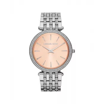 Relógio para mulher Michael Kors Darci caixa de aço inoxidável tom ouro rosa MK3218 39mm