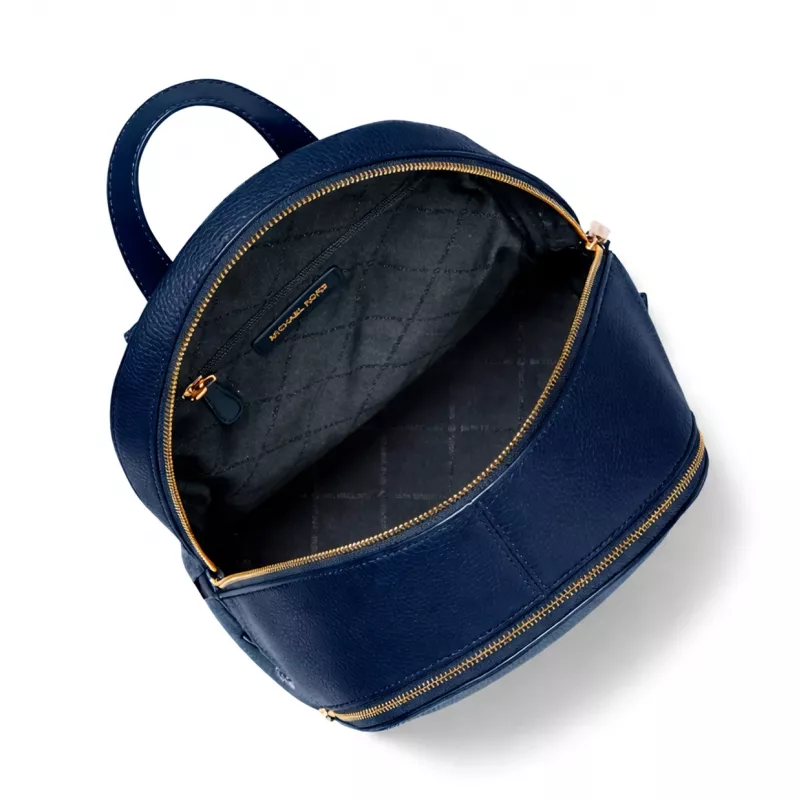 Mochila Michael Kors Grab azul-marinho pele Saffiano de mulher 30x26x13 cm