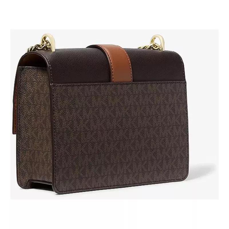 Mala transversal Michael Kors Greenwich 35S5GGRC1BBRO castanho pele Saffiano