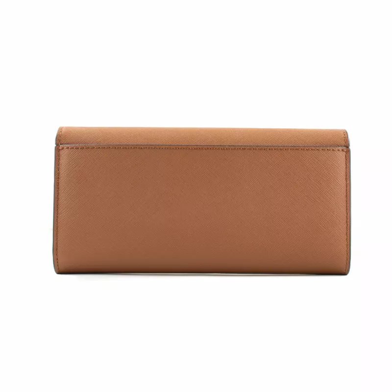Mala crossbody Michael Kors Greenwich em pele Saffiano cor Luggage 35F3GTVE7LLUG