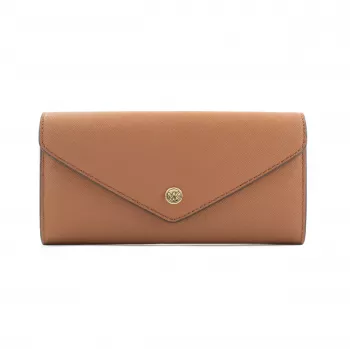 Mala crossbody Michael Kors Greenwich em pele Saffiano cor Luggage 35F3GTVE7LLUG