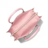 Mala transversal Michael Kors Greenwich Satchel para mulher, Powder Blush, pele Saffiano, 32x26x14 cm