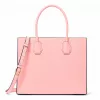 Mala transversal Michael Kors Greenwich Satchel para mulher, Powder Blush, pele Saffiano, 32x26x14 cm