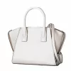 Mala de ombro de mulher MICHAEL KORS Jet Set Charm com padrão de logótipo Signature, forma oval, 18x15x7 cm