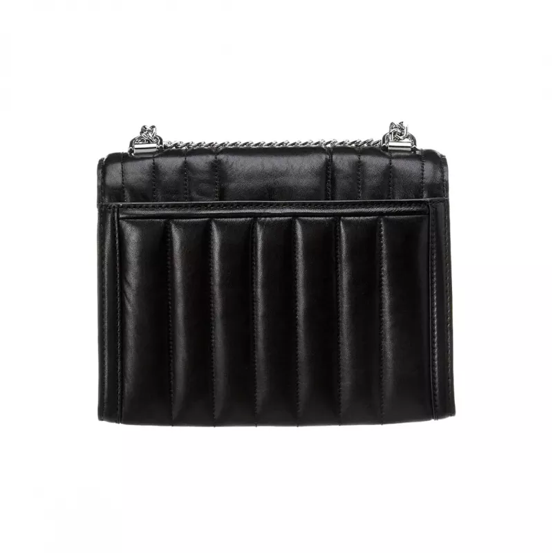Michael Kors Jet Set Bolsa crossbody preta Signature lona revestida 35R4SWHL6UBLA