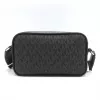 Mala transversal Michael Kors Jet Set preta lona revestida Signature 35R5S2BC0BBLA