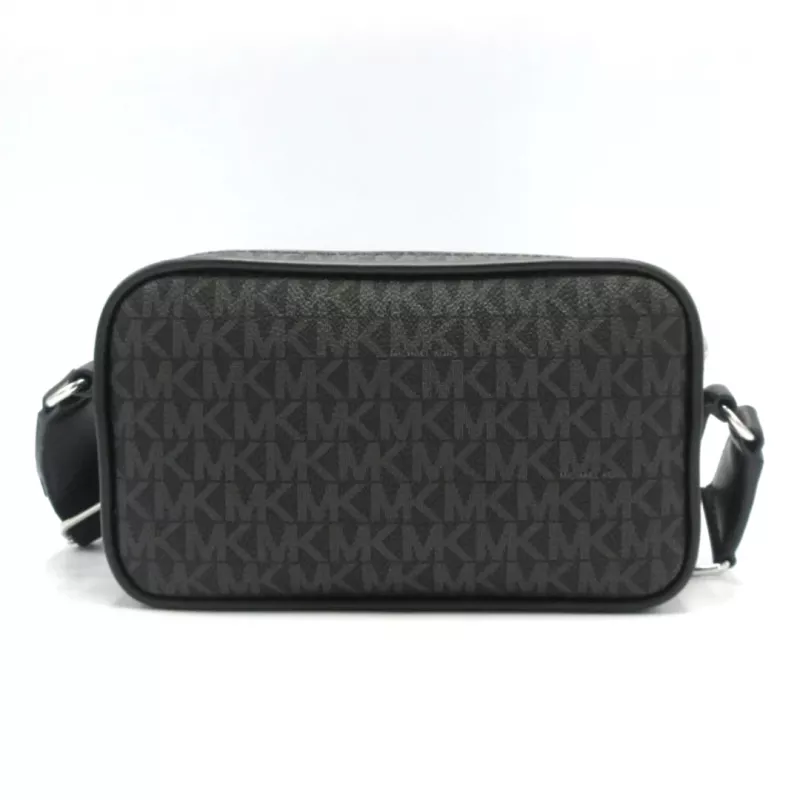 Mala transversal Michael Kors Jet Set preta lona revestida Signature 35R5S2BC0BBLA
