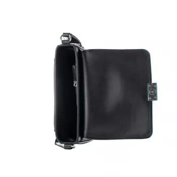 Michael Kors Jet Set saco crossbody preto com logotipo impresso em tela revestida