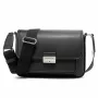 Michael Kors Jet Set saco crossbody preto com logotipo impresso em tela revestida