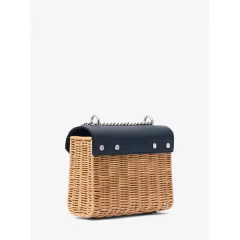 Mala transversal Michael Kors Jet Set azul-marinho pele Saffiano 35T4SWHC5WNAV