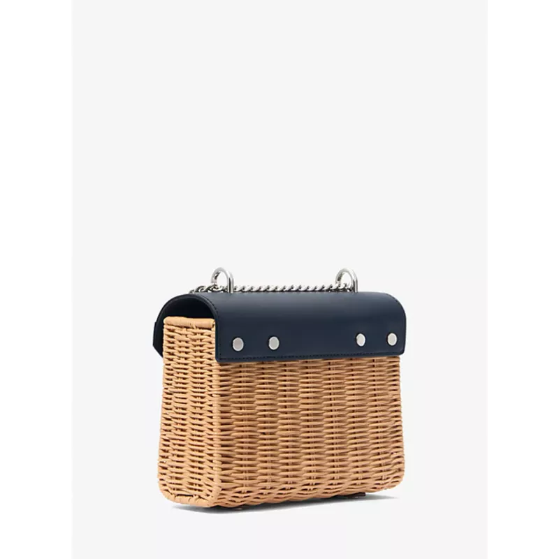 Mala transversal Michael Kors Jet Set azul-marinho pele Saffiano 35T4SWHC5WNAV