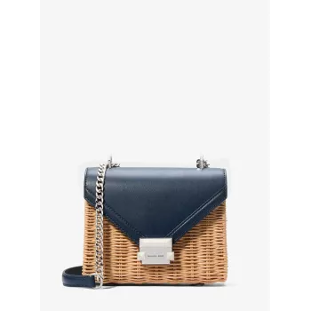 Mala transversal Michael Kors Jet Set azul-marinho pele Saffiano 35T4SWHC5WNAV