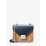 Mala transversal Michael Kors Jet Set azul-marinho pele Saffiano 35T4SWHC5WNAV