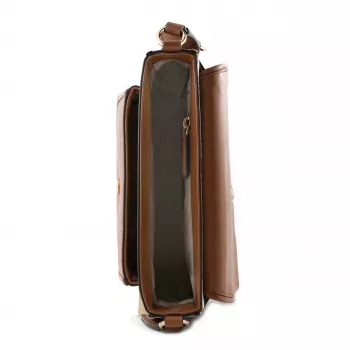 Michael Kors Jet Set Mala transversal Vanilla com logótipo impresso em tela revestida 35R5G2BM8BVAN