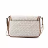 Michael Kors Jet Set Mala transversal Vanilla com logótipo impresso em tela revestida 35R5G2BM8BVAN