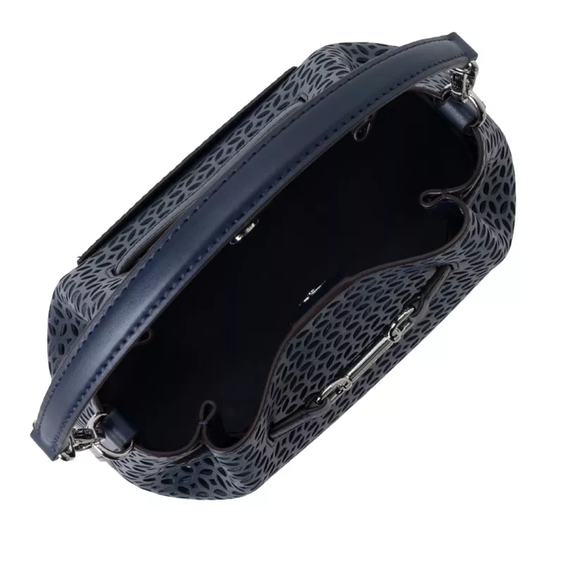 Mala de ombro Michael Kors Jet Set Navy Signature Logo 35S6S2ZC1YNAV
