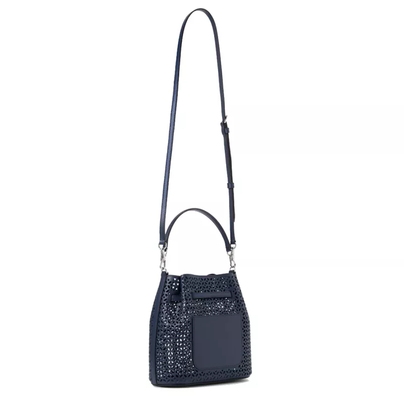 Mala de ombro Michael Kors Jet Set Navy Signature Logo 35S6S2ZC1YNAV