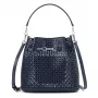 Mala de ombro Michael Kors Jet Set Navy Signature Logo 35S6S2ZC1YNAV