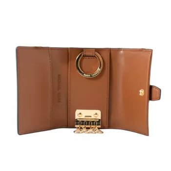Porta-cartões MICHAEL KORS Jet Set Travel castanho PVC Signature