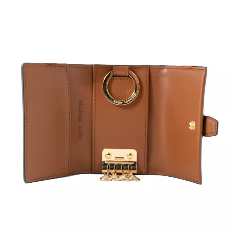 Porta-cartões MICHAEL KORS Jet Set Travel castanho PVC Signature
