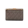 Porta-cartões MICHAEL KORS Jet Set Travel castanho PVC Signature