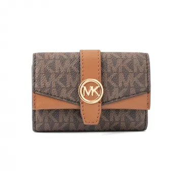 Porta-cartões MICHAEL KORS Jet Set Travel castanho PVC Signature