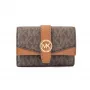 Porta-cartões MICHAEL KORS Jet Set Travel castanho PVC Signature