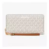 MICHAEL KORS Carteira continental Jet Set Travel 35S6GTVE9BVAN em lona revestida Vanilla