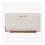 MICHAEL KORS Carteira continental Jet Set Travel 35S6GTVE9BVAN em lona revestida Vanilla