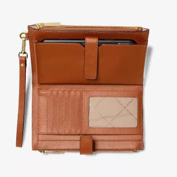 Carteira de pulso Michael Kors Jet Set Travel Continental 35F8GTVW0LLUG - pele Saffiano, Luggage, ferragens em tom dourado