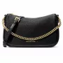 Saco crossbody Michael Kors Jet Set Travel 35F4G1QC6LBLA preto pele Saffiano