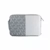 Mala crossbody Michael Kors Jet Set Travel 35F5STTC9YSIL prateada lona revestida com assinatura