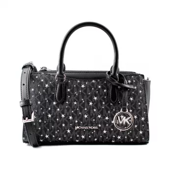 Michael Kors Jet Set Travel Mala transversal preta em pele Saffiano 35F5S4XM1LBLA