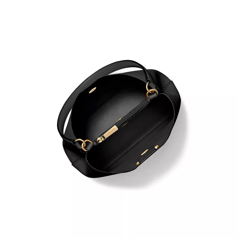 Mala transversal Michael Kors Jet Set Travel preta em pele Saffiano 35S4G3FS2IBLA