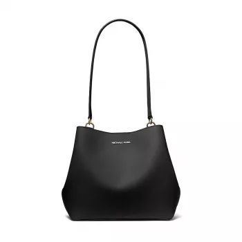Mala transversal Michael Kors Jet Set Travel preta em pele Saffiano 35S4G3FS2IBLA