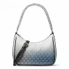 Mala crossbody Michael Kors Jet Set Travel preta Signature lona revestida