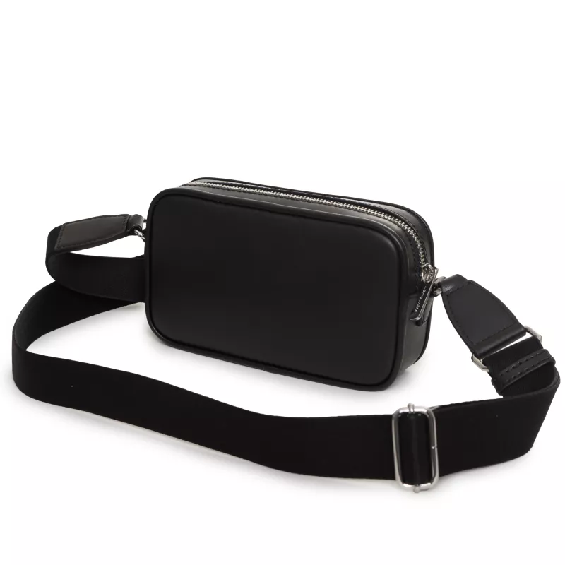 Michael Kors Jet Set Travel Mala de Ombro Preta com Estampa Signature em Lona Revestida