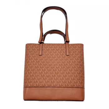 Mala transversal Michael Kors Jet Set Travel Luggage Brown pele Saffiano 35S4GX9T1BLUG