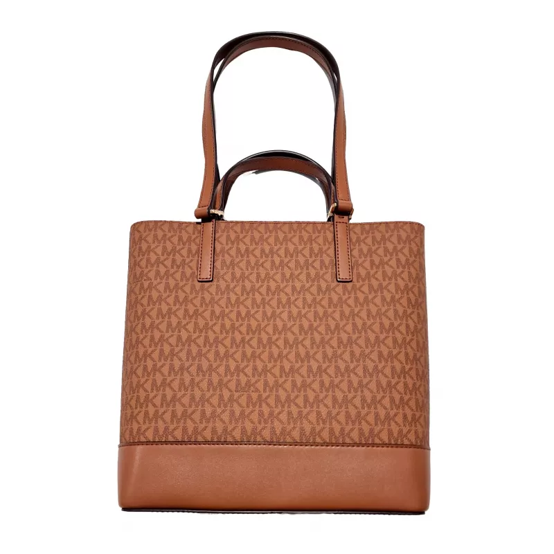 Mala transversal Michael Kors Jet Set Travel Luggage Brown pele Saffiano 35S4GX9T1BLUG