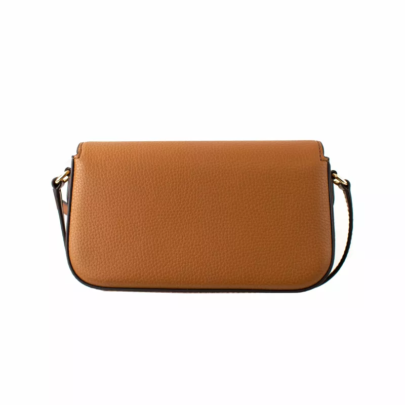 Bolsa crossbody Michael Kors Jet Set Travel Luggage Lona revestida com impressão do logótipo Signature Ferragens douradas