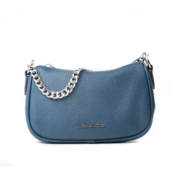 Mala transversal Michael Kors Jet Set Travel Navy Signature lona revestida