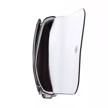 Mala Michael Kors Jet Set Travel Crossbody branco ótico pele Saffiano 35F4STVC1LOPT