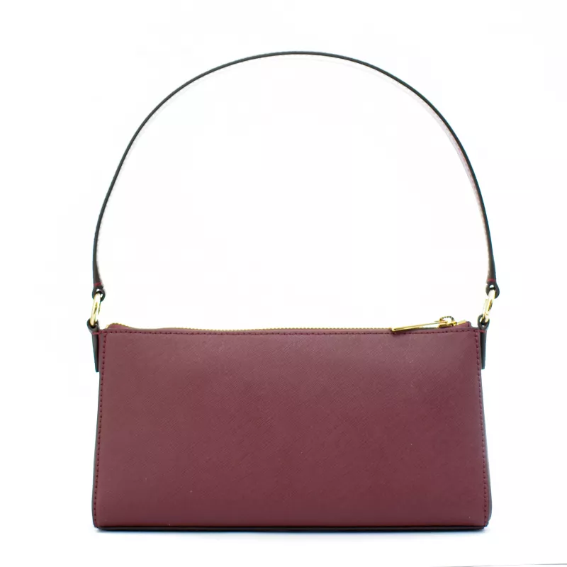 Mala crossbody Michael Kors Jet Set Travel Oxblood pele Saffiano 26x14x7 cm