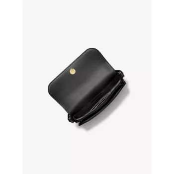 Mala Michael Kors Jet Set Travel Crossbody, pele Saffiano, preta, 21x14x4,5 cm