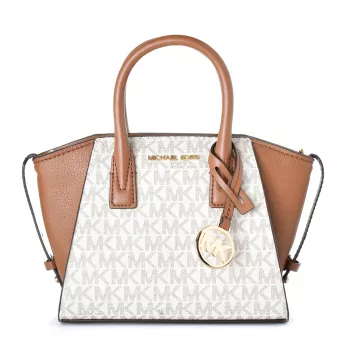 Mala transversal Michael Kors Jet Set Travel Vanilla Signature Coated Canvas