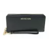 Mala de mão mini Michael Kors Jet Set Travel em pele Saffiano preta ferragens tom dourado 35T7GTVE7LBCK