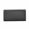 Michael Kors Jet Set Travel Carteira com capa para telefone, Pele saffiano preta, Ferragens douradas, Fecho com zíper, Alça de pulso amovível, 6 ranhuras para cartões, Compartimento para notas, Compartimento para telefone