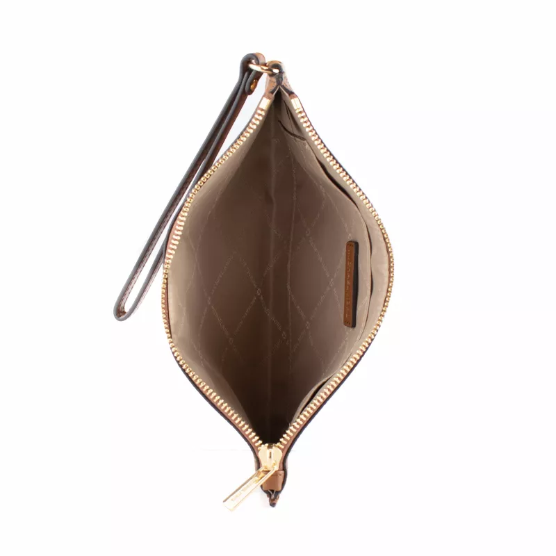 Mala crossbody para telemóvel Michael Kors Jet Set Travel pele saffiano luggage castanho 35S4GTVW3LLUG